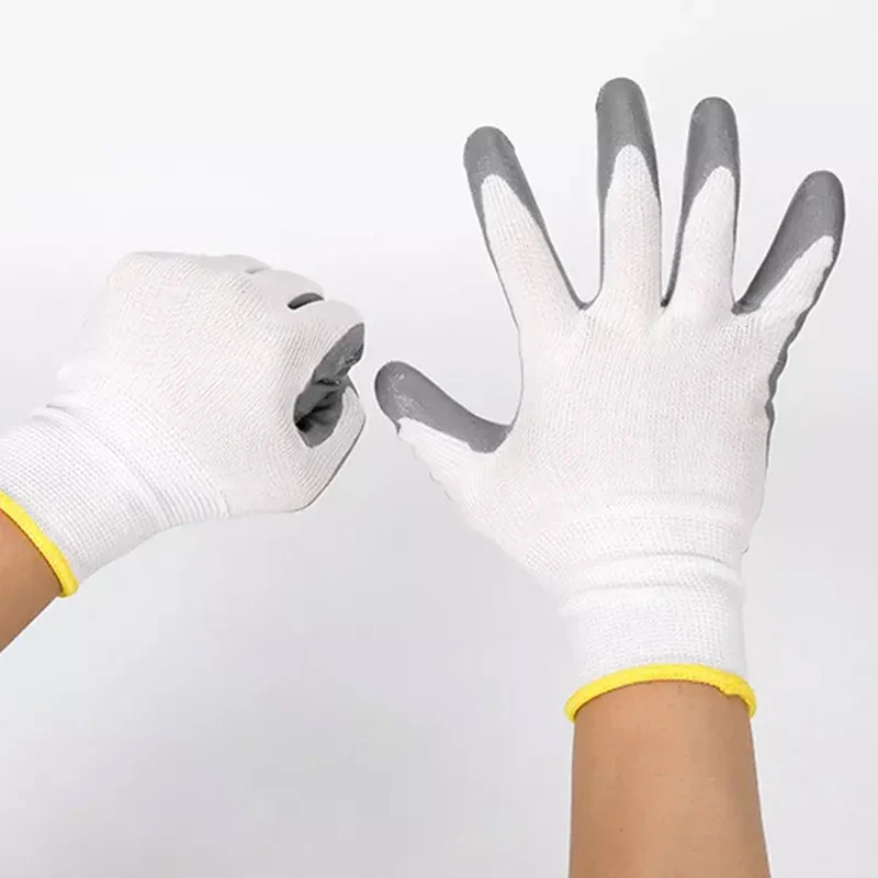 Wholesale custom cheap nitrile coating industrial labor protection gloves anti-skid wear-resistant dip rubber protection