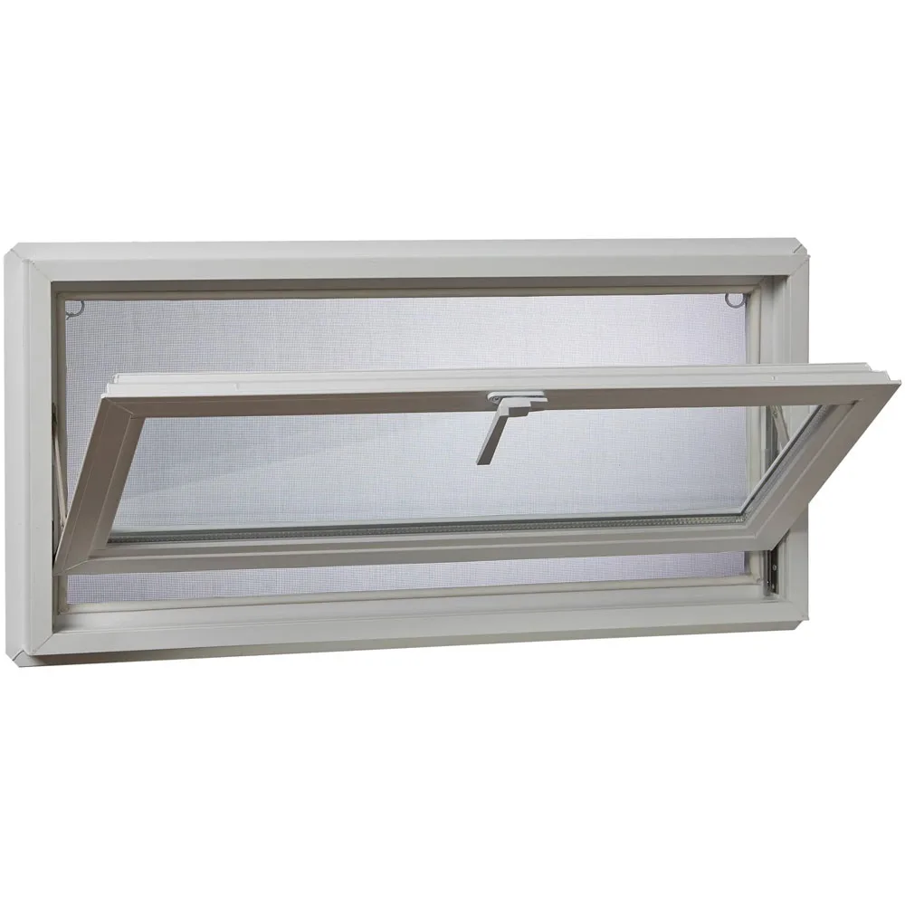 Custom design double glass upvc hopper window price per square meter