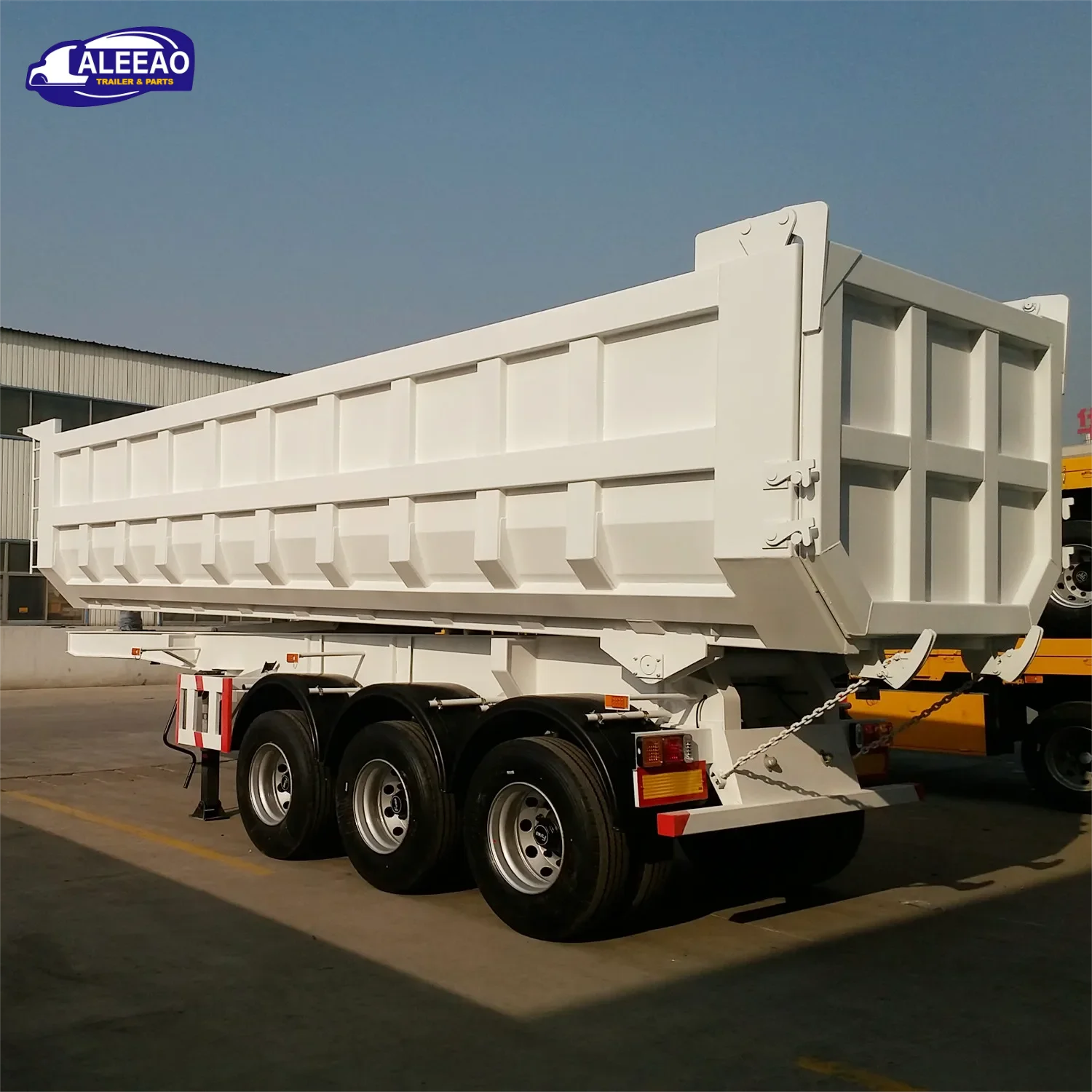 ALEEAO Hydraulic Tri-Axle U Shape End Tipper Semi-Trailer Dump Rear End Dump Semi Trucks Trailer For Sale