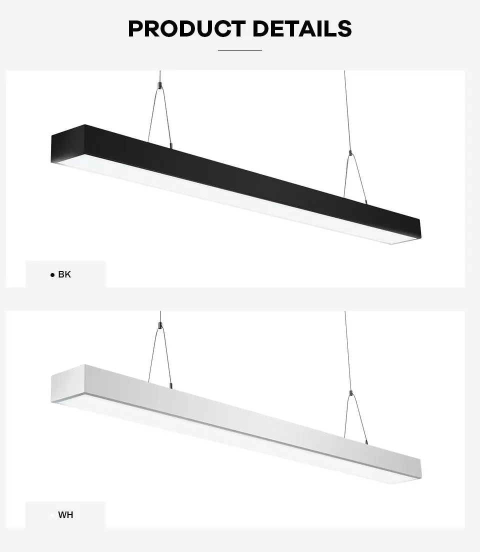 Hanging Light 38W 120lm/w Supermarket Linear Light LED Linear Lighting System