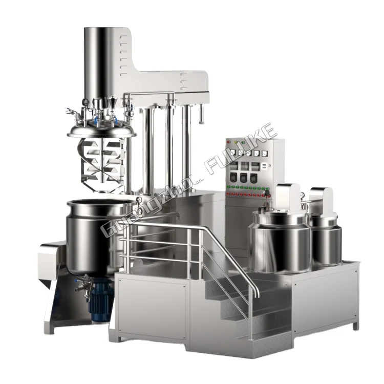 Cream And Lotion High Shear Homogenizing Emulsifying Machine Vacuum Emulsifier Mixer