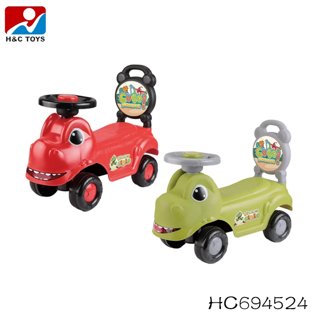 High quality sliding cartoon cow children car bb sound horn steering wheel kids ride on car