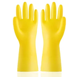 Factory wholesale household kitchen rubber gloves durable pvc waterproof cleaning gloves