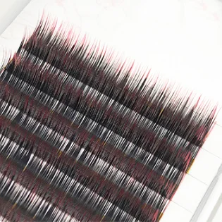 Factory Direct Sales individual gradient color lashes two tone mix color lash extension