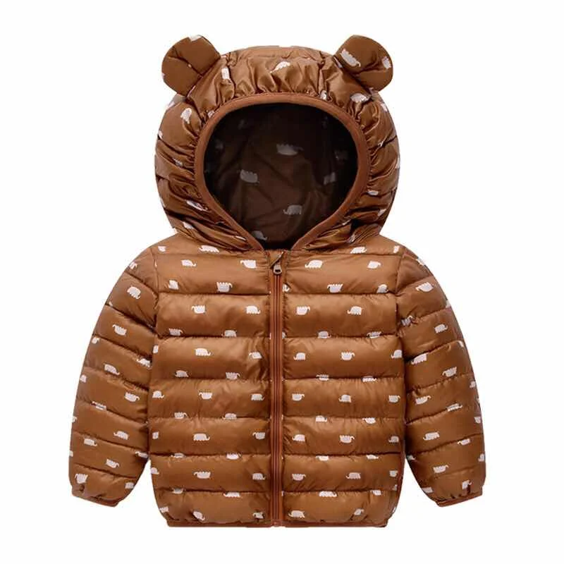 Детский хлопковый костюм Ear, детское утепленное пуховое пальто, цветная теплая куртка для младенцев