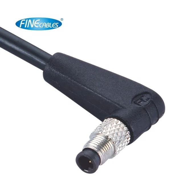Finecables Waterproof Electrical 3 4pin Molded Cable M5 Connector