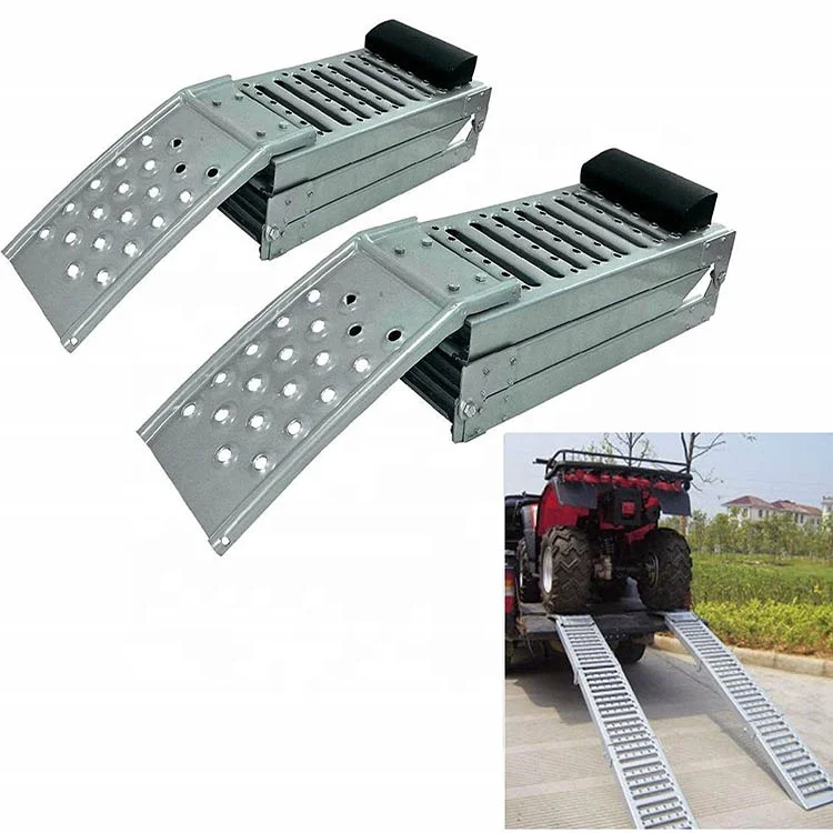 Double Duty Folding Steel Car Trailer Loading Ramp Set Atv Ramp Aluminum Ramp For Truck