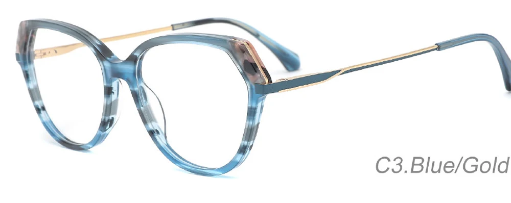 Wholesale eyeglass frames handmade women luxury lamination acetate eyewear glasses