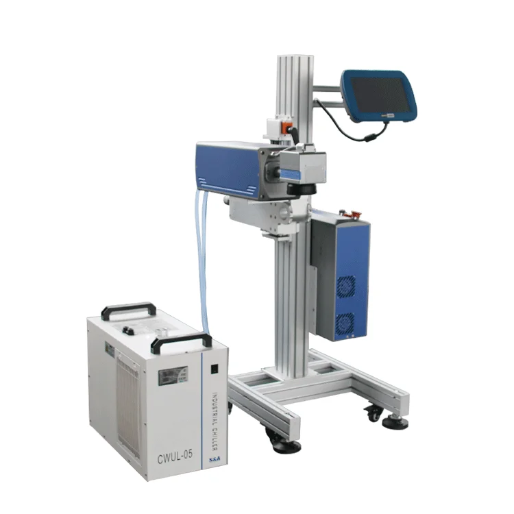 3W 5W UV Flying Online Laser Printer for Label Printing Expiry Date Barcode Serial Number