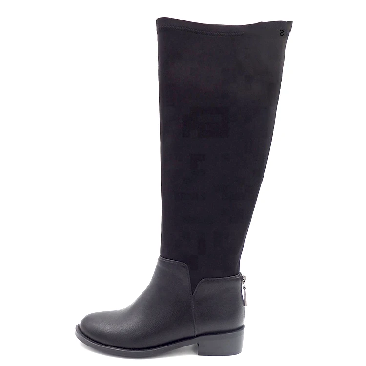 Ladies Casual Flat Black Rubber Female Official Supplier Design Women Sexy Pu Leather New Fashion 2021 Chinese Black Boots Shoes