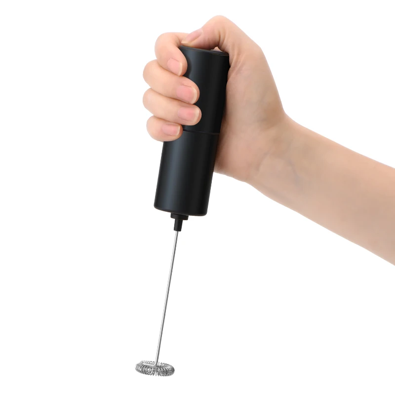 Professional 2024 12V Automatic Battery Handheld Manual Coffee Electric Milk Frother With Logo