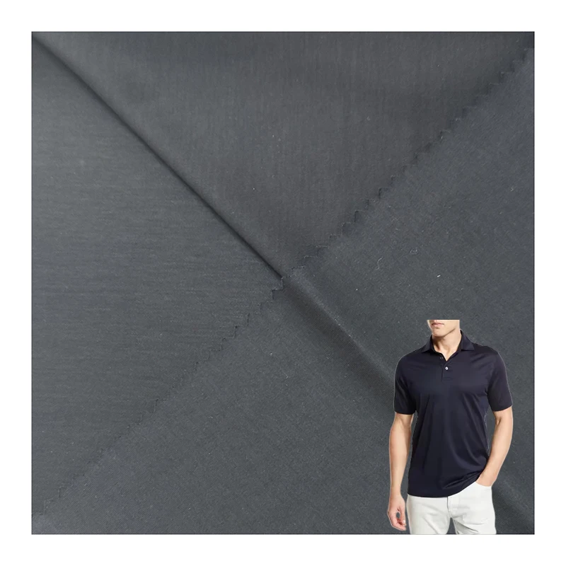 Hot selling Mercerized Interlock 100% Pima Cotton knit Fabric for dress and shirt