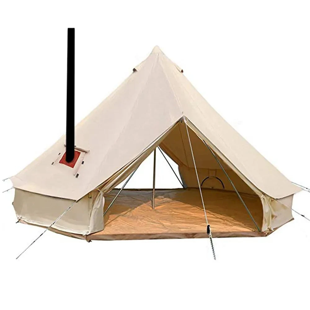 New Camping Luxury Tent New Stove Bell Tent With Stove Hole