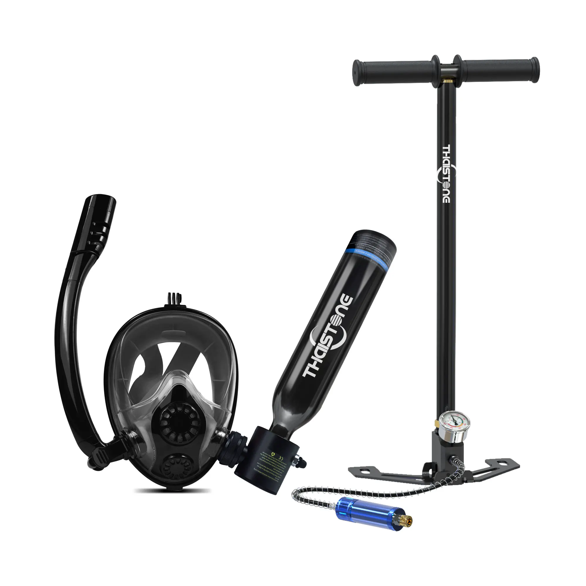 THAISTONE Balance valve breathing Lung Tank Mini Diving Equipment Ultimate Compact 0.5L Scuba Tank Snorkel Mask dive air tank