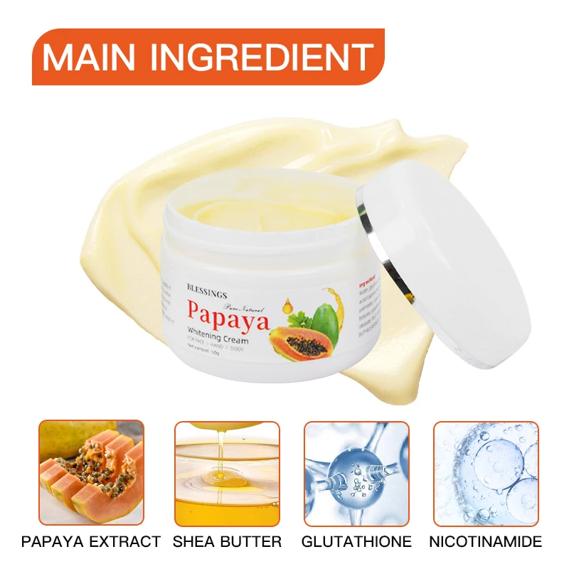 Face papaya Cream Skin Whitening Lightening pawpaw Cream Female Night Cream