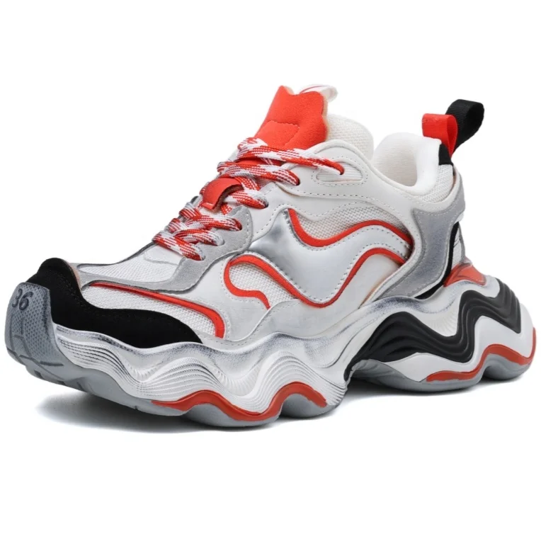 Dropshipping Custom Logo Unisex Fashion Design Casual Chunky Platform Shoes Big Size Height Increasing Sneakers Women