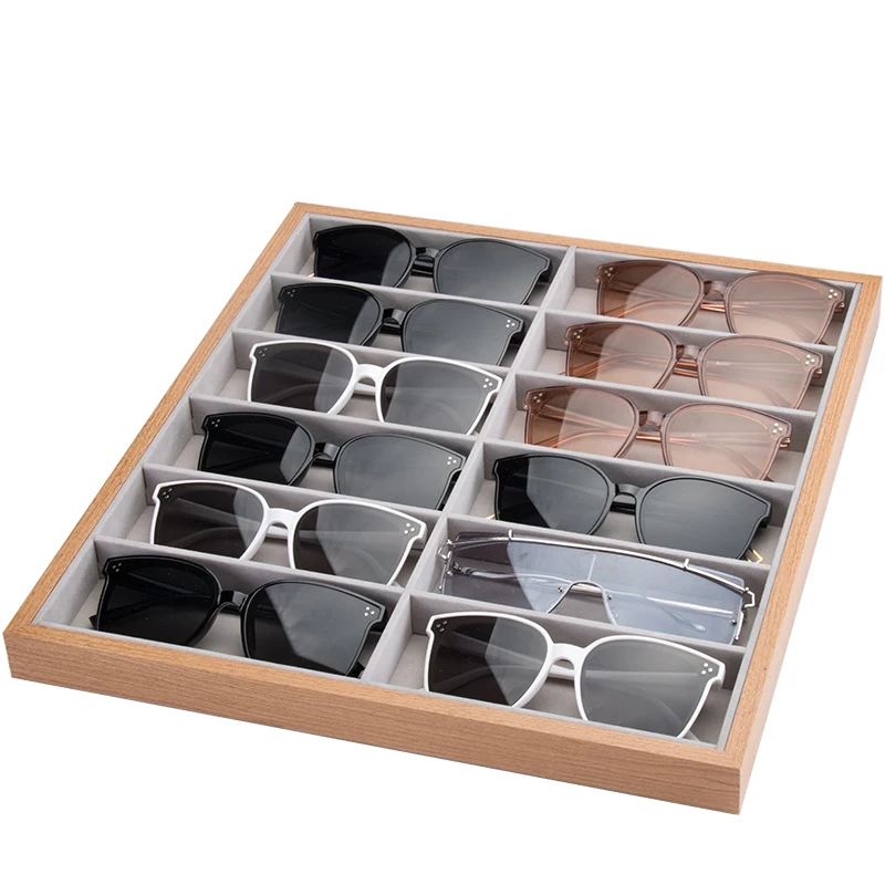 Wholesale Sunglasses Case 12 Pcs Sunglasses Storage Box Small Display Trays For Eyewear