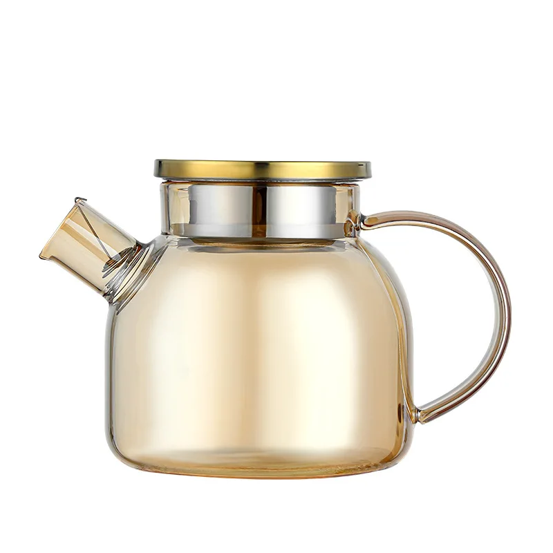 Electroplate 1000ml 1500ml glass kettle ad teapot set luxury china teapot sets arabic teapot