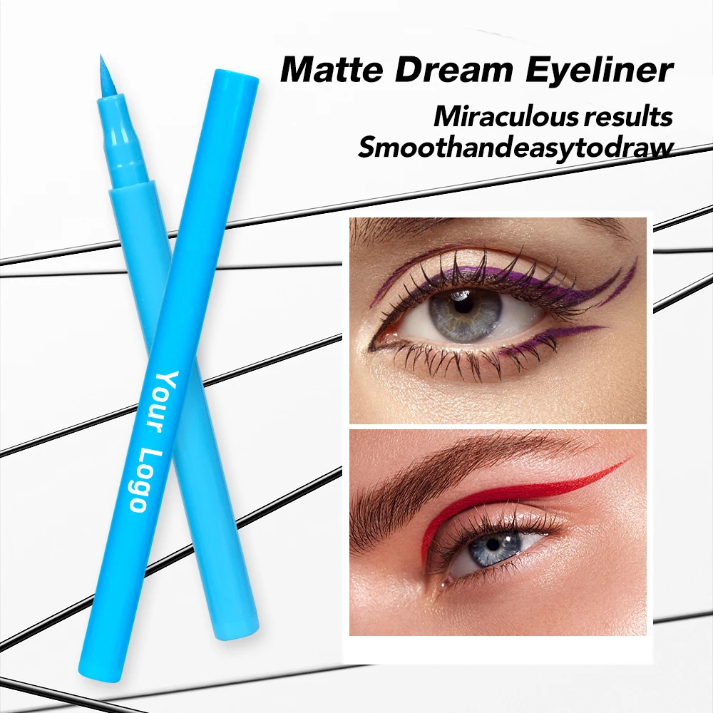 Colorful Eyeliner Glue Pen Water Activated Eyeliner Pencil Waterproof Liquid Eyeliner Private Label