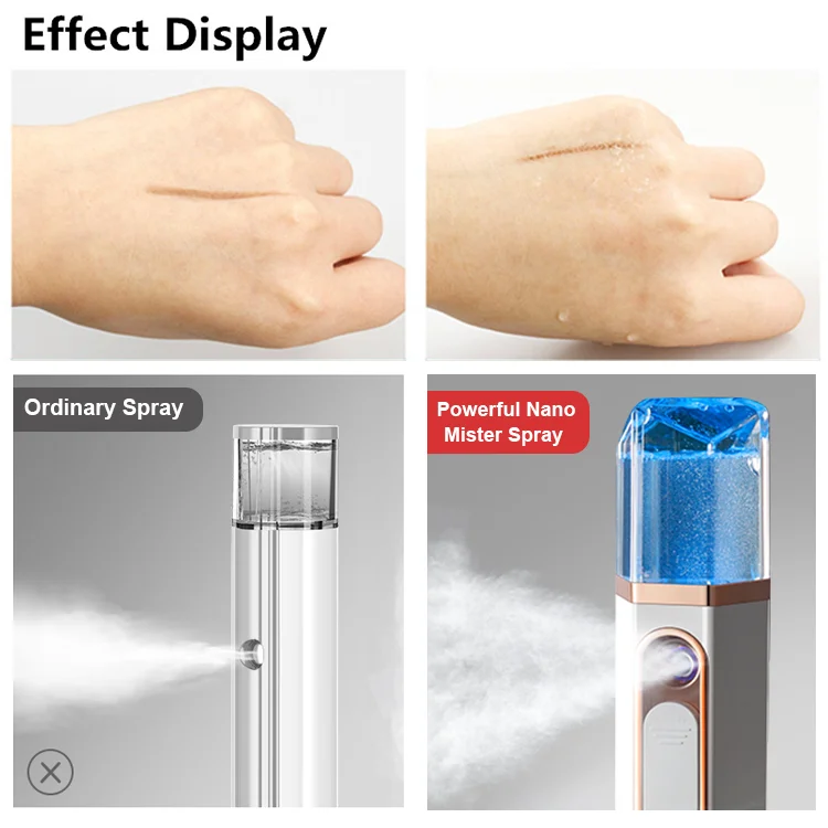 Face Care Beautiful Wireless Portable Mini Facial Steamer Skin Test Water Nano Facial Mister Nano Mist Spray Nano Mister