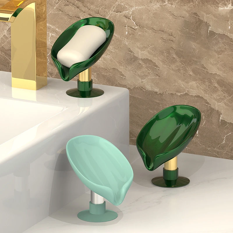 OEM Best Special Leaf Shape Liquid Sponge Bath Soap Case Holder Travel For Bathroom Toilets Self Draining Shower Cab Soap Holder
