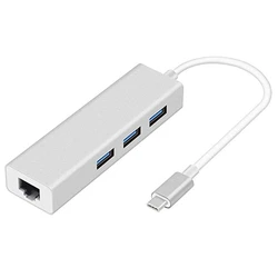 cheap new design usb por hub USB cable converter 3.0HUB wired Gigabit network card usbc to rj45 network port usb hubs