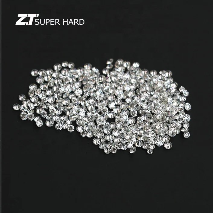 Round synthetic diamond pure carbon seeds polished white diamonds 1.5 carat