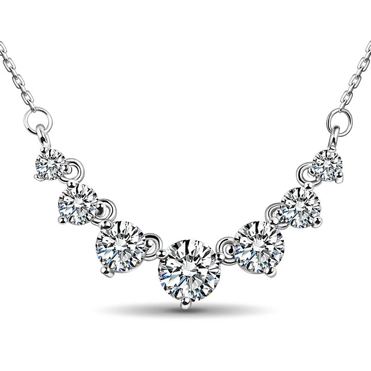 Luxury Fine Jewelry Banquet Cocktail Party Women Necklace 925 Sterling Silver custom moissanite pendant passes diamond tester