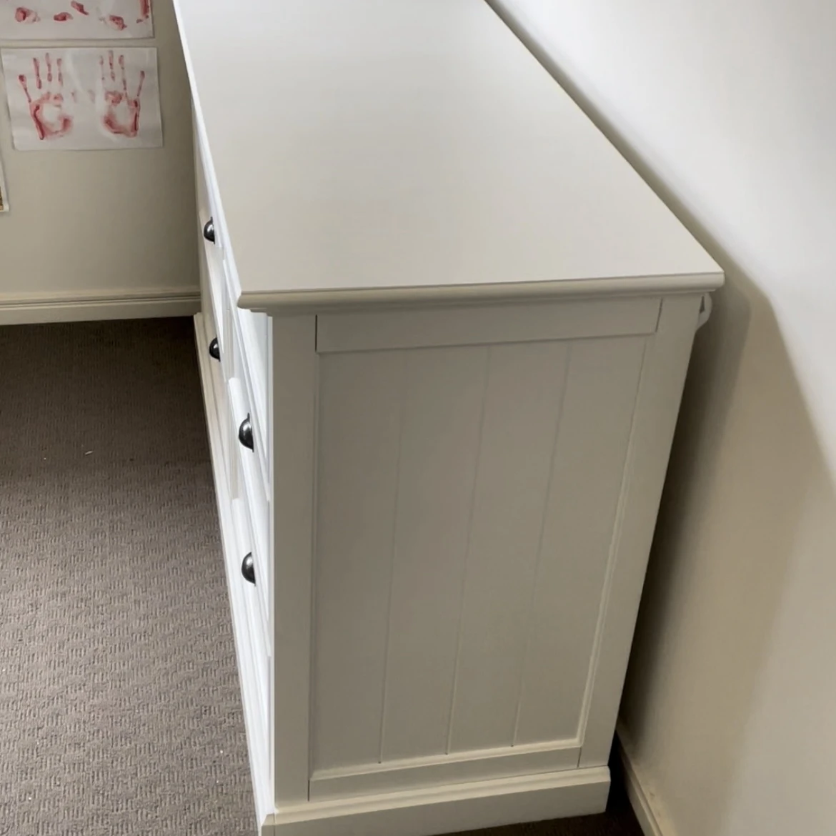 Modern MDF With Matt Lacquer Painting Chest Drawers Bedroom Furniture Wooden White 6 Chest Drawers Cabinet Storage Organizer