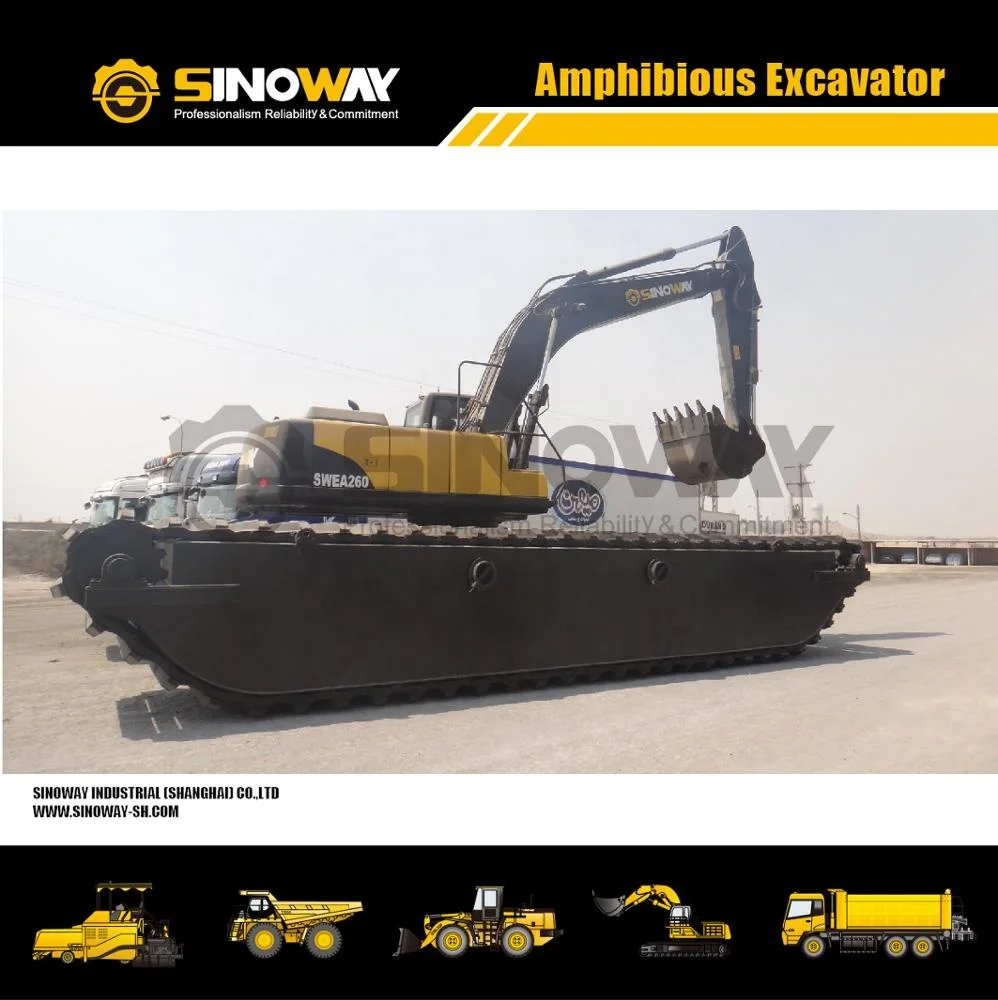 Hot sale SINOWAY floating excavator with cutter suction dredge pump