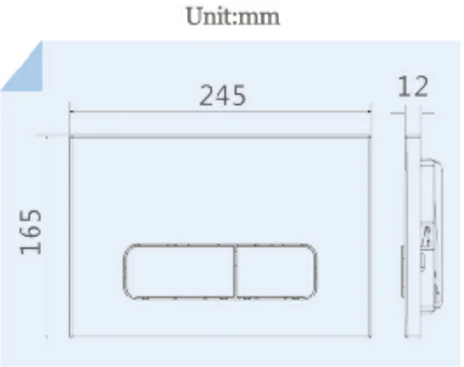 Modern Decorative Chrome Dual Flush button ABS Control Panel Flush Plate for luxury Concealed Cistern