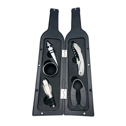 Cheaper  wine bottle shaped gift set and Wine Accessory Gift Set and 5pcs wine accessories gift set in bottle shaped