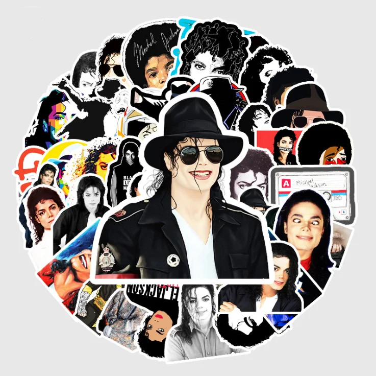 
51pcs/pack Star series stickers Michael Jackson DIY kit PVC waterproof stickers for luggage tablet smartphone bikes Graffiti 