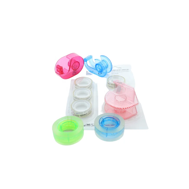 Famous Brand Clear BOPP Stationery Tape Small Adhesive Packing Tape Transparent tape for Students Kids