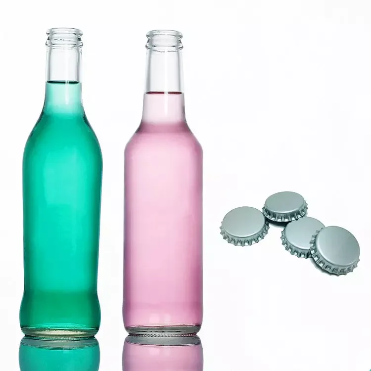 275ml Hot-sell Products Clear RIO Cocktail Glass Bottle With Crown Cap glass bottle for carbonated drinks