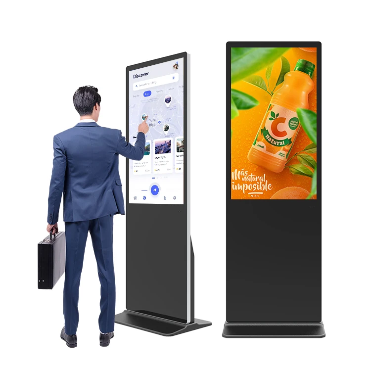 55 inch USB Video Media Player Kiosk Lcd Capacitive Infrared Touch HD Display Android Totem Advertisement Digital Signage Kiosk