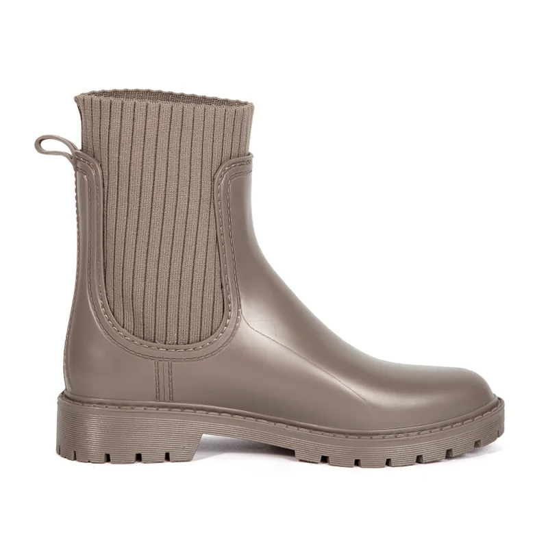 Wholesale Short Gumboot Waterproof PVC Antislip Daily Wear Women Ankle Rain Shoes Chelsea Boots