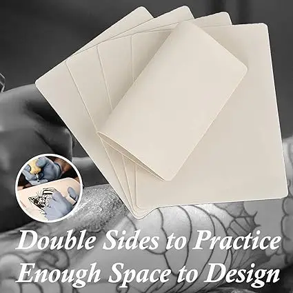 Tattoo Practice Skin 8*6  Double Sided Silicone Tattoo Microblading Blank Skin Permanent Makeup Practice Skin Tattoo Supplies