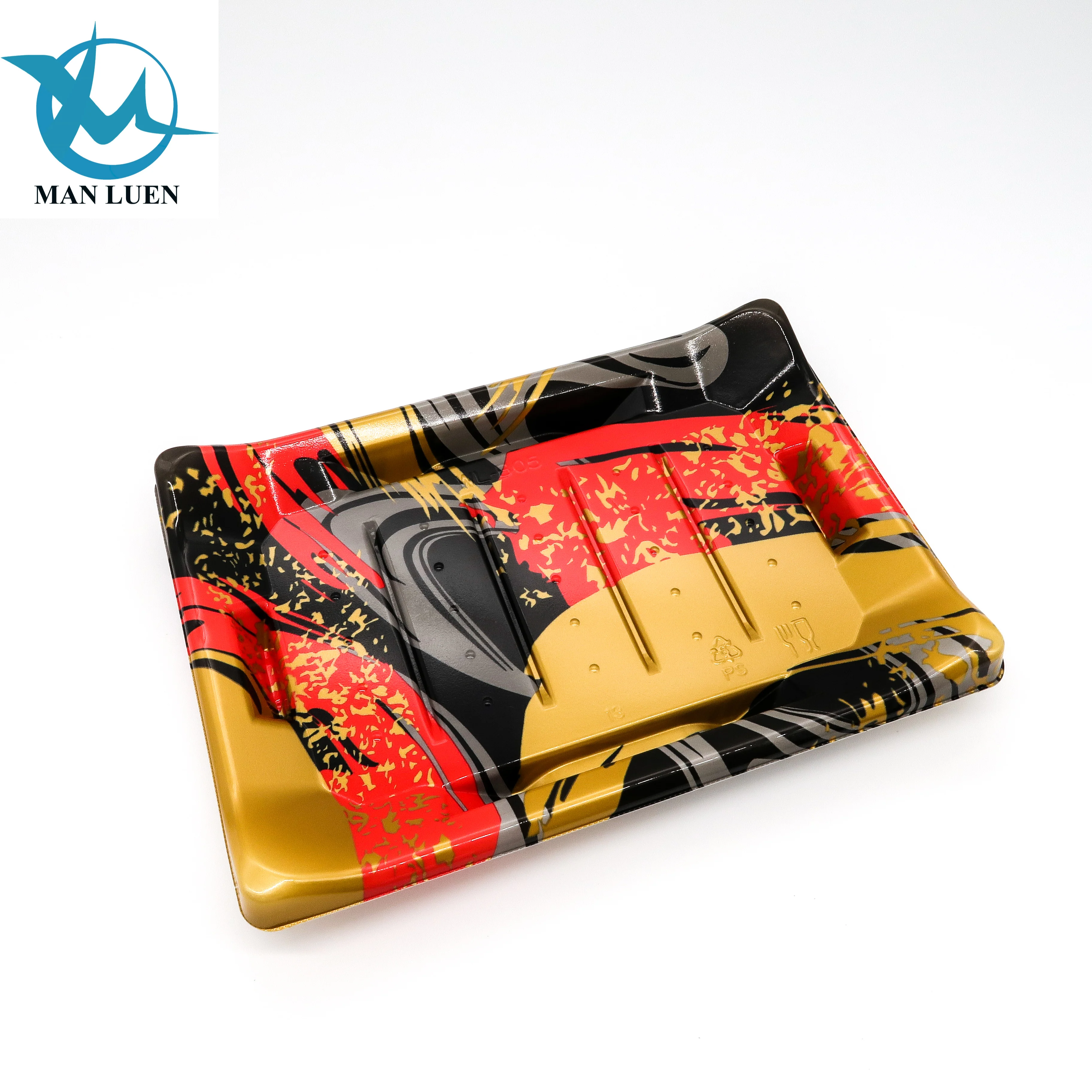 Chinese manufacturers supply directly disposable different color sushi box with lip