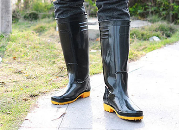 
Factory Direct Pvc Rubber Sole Labor Protection Waterproof Men Rain Boots Shoes 