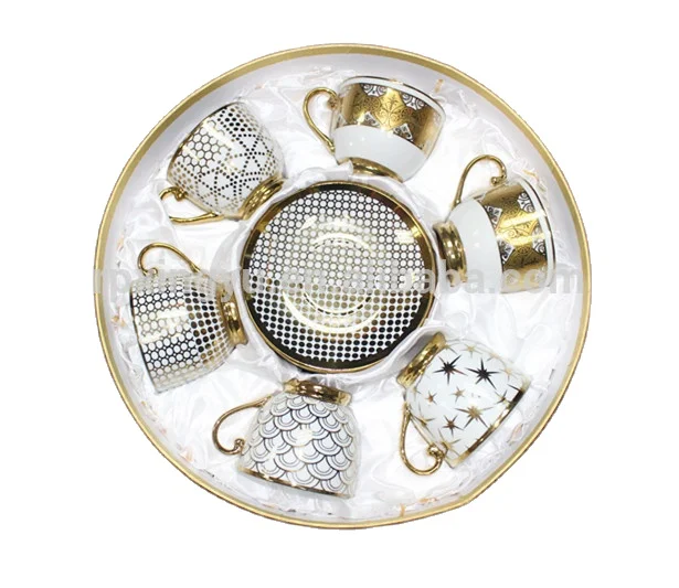 Best selling products ceramic pakistan tea set, gold plated tea set