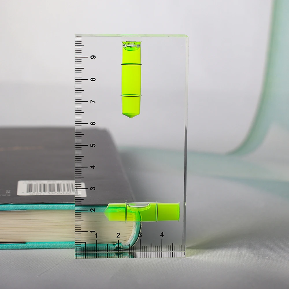 Wholesale Square Shape Custom Plastic ruler Acrylic   Liquid Oil Aqua Ruler With  Water