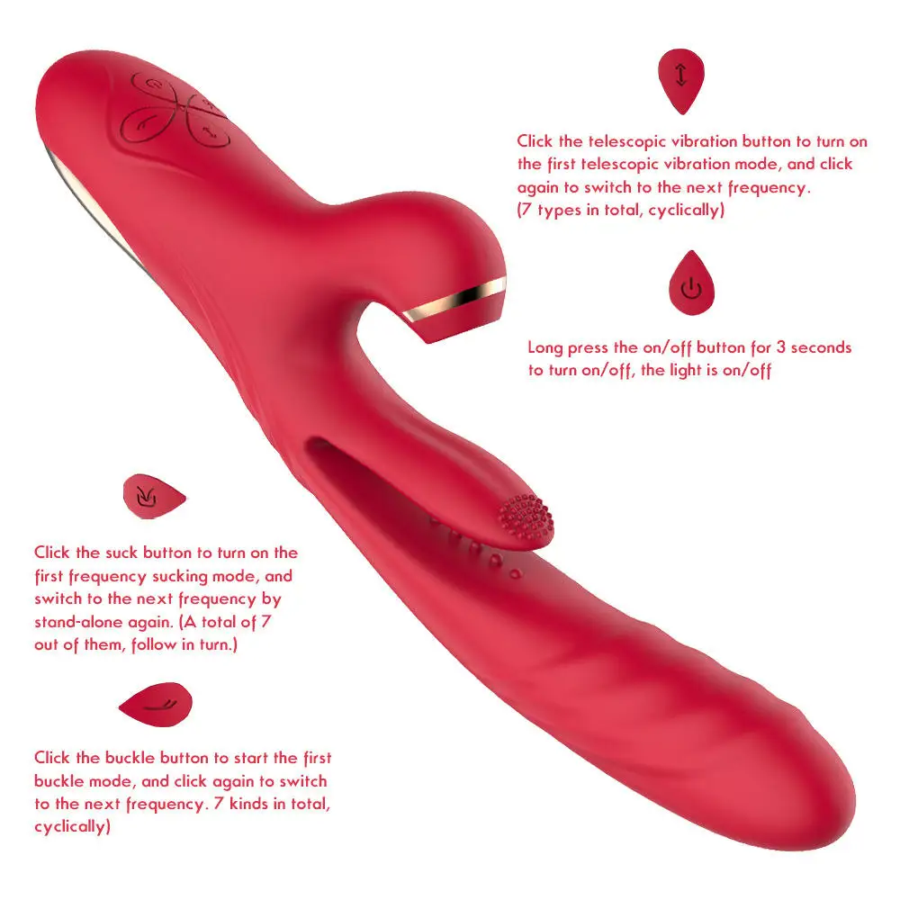 AIZHLIAN  2023 New triple Stimulate Clitoral G Spot Flap Sucking thrusting Big Rabbit Vibrator