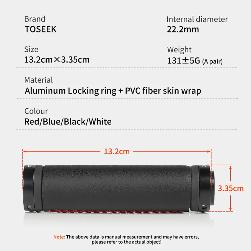 TOSEEK TS-102 волокно кожа алюминиевый двунаправленный торцовочно блокировки Нескользящие горного велосипеда рукоятка дети BMX велосипед ручки