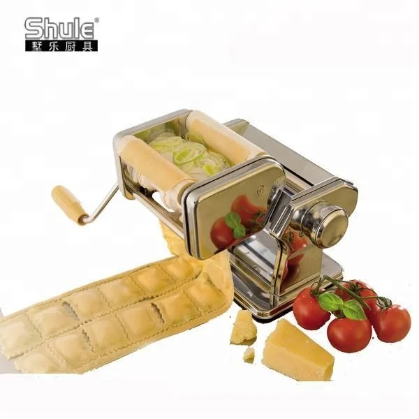 Shule Hot Selling Home Use Portable Smart Hand Operated Dumpling Pasta Making Machine Maker for Making Fresh Pasta and Dumpling