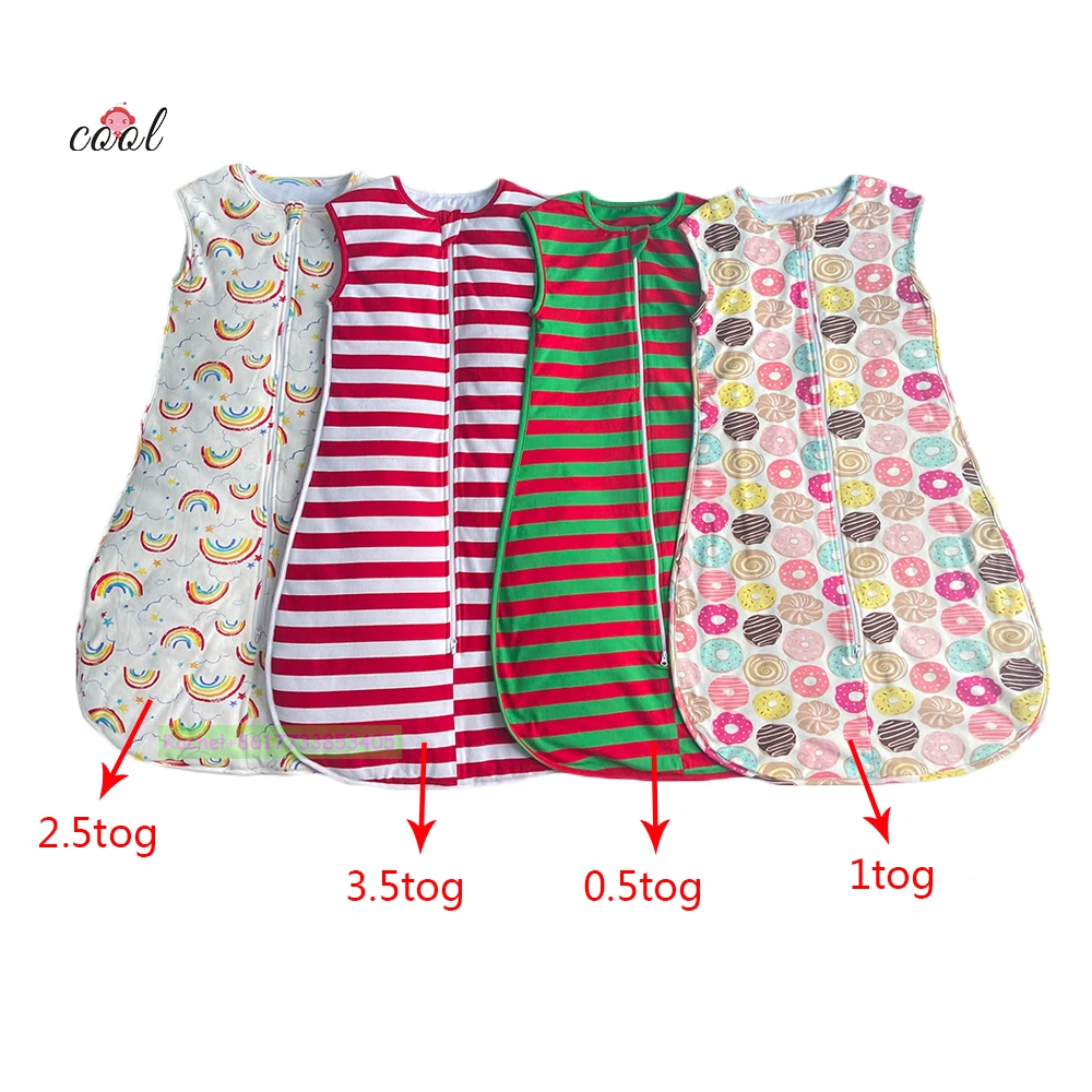 Customized Swaddling Newborn Knitted  Swaddle Wrap  Soft Printed Baby Sleeping Bags Organic Cotton Sleep Sack