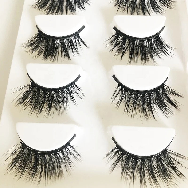 Magnetic eyelashes with 5 magnets stripe false lashes & Tweezers set with customized packing boxes 2023