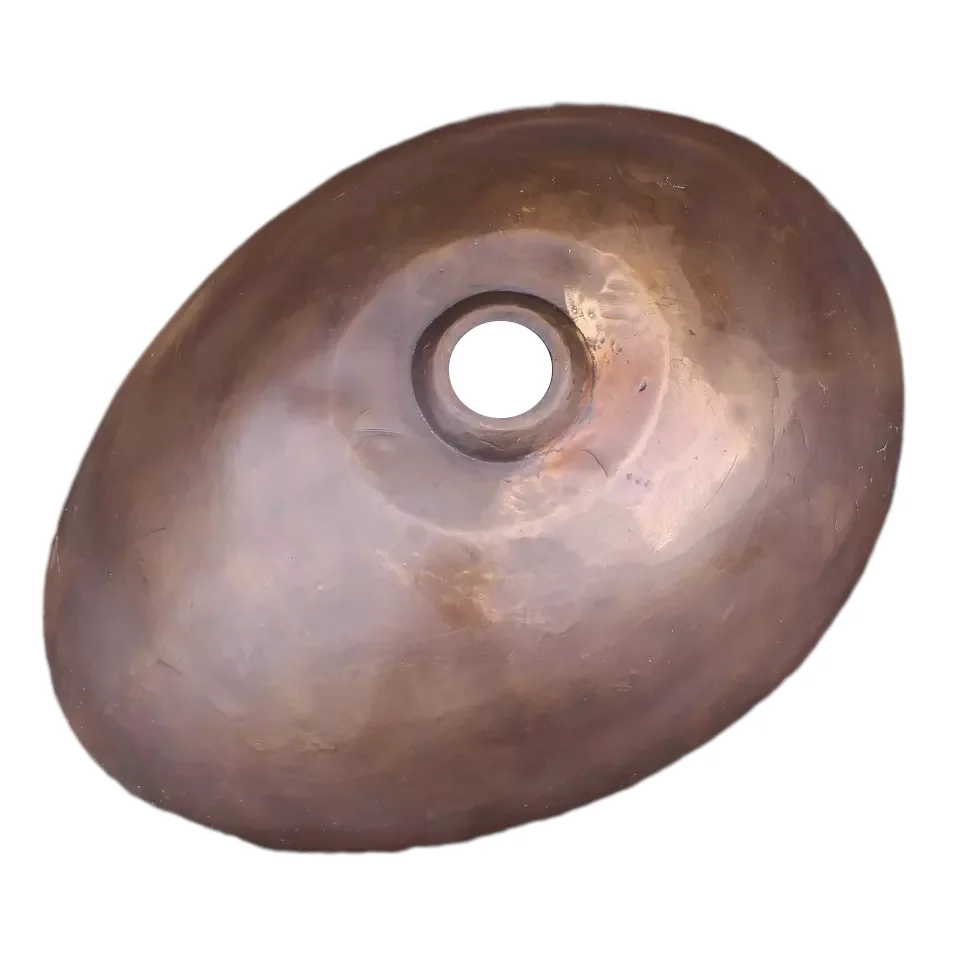 The handmade light coffee color vessel basin sink / bronze casting sink with special shape design