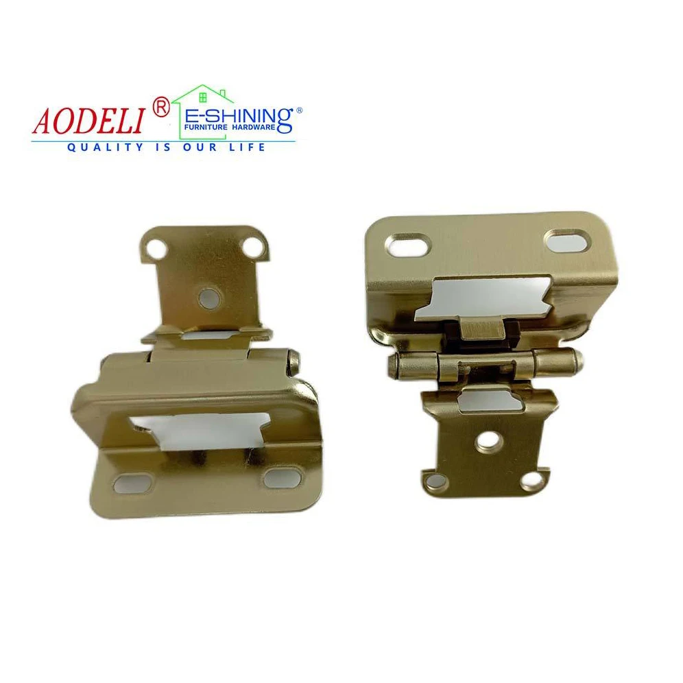 Factory Price Wood Door Hinge Self Closing Antirust Iron Semi Partial Wrap Around Furniture Folding Cabinet Hinges