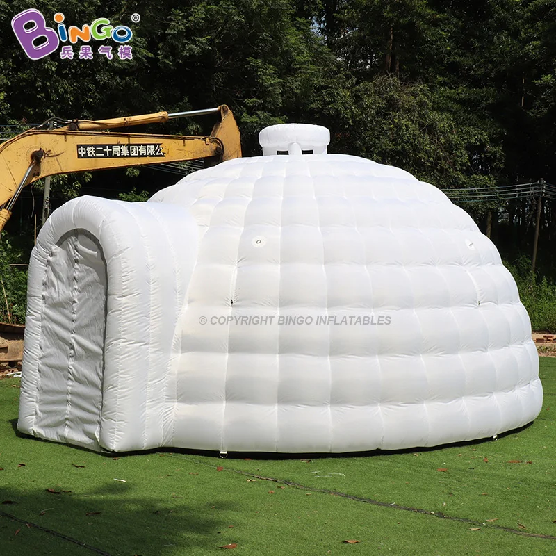Inflatable dome wedding tent black Portable LED disco lighting  night club party tent inflatable trade tent